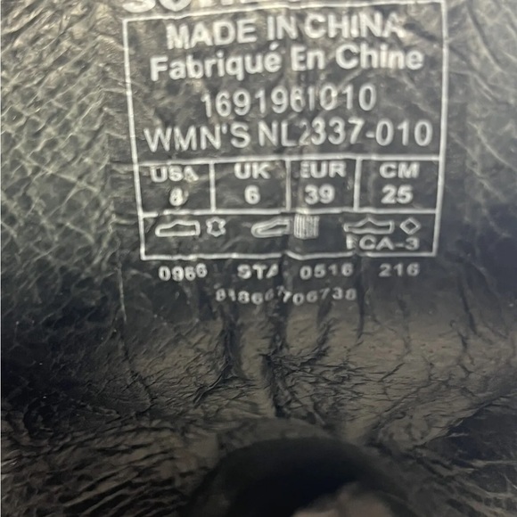 Sorel Conquest Womens Black Leather Wedge Snow Boots Size 8 NL2337-010 - Picture 7 of 7